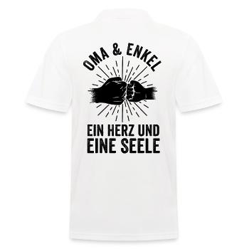 Grand-mère Petit-fils Mamie - Polo Homme - blanc - Dos - Kai (181cm)