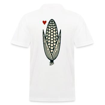Corncob - Men's Polo Shirt - white - Back - Kai (181cm)