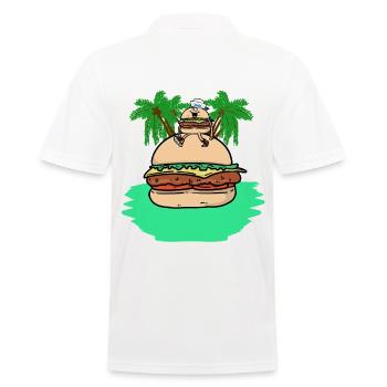 Burger Adventure Vacances Île des Caraïbes - Polo Homme - blanc - Dos - Kai (181cm)