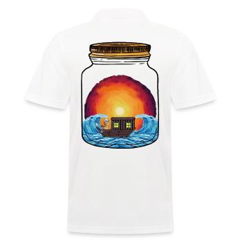 Lustig Erdnuss Seemann Schiff Boot maritim segeln - Männer Poloshirt - Weiß - Hinten - Kai (181cm)