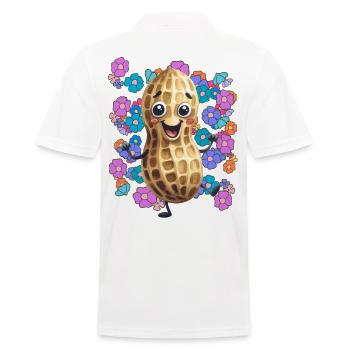 cacahuète Nature amoureux Fleurs d’été Danse Noix - Polo Homme - blanc - Dos - Kai (181cm)