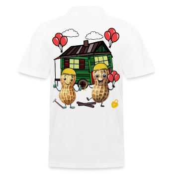 Hütte Bauwagen Handwerker Erdnuss Eigenheim - Männer Poloshirt - Weiß - Hinten - Kai (181cm)