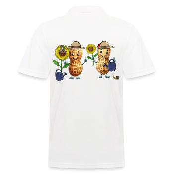 Cacahuète Jardinier Jardinage Fleurs Cacahuètes - Polo Homme - blanc - Dos - Kai (181cm)