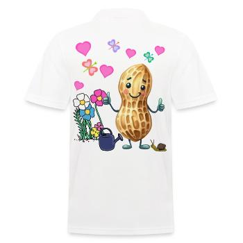 Cacahuète Printemps Jardin Fleurs Enfants - Polo Homme - blanc - Dos - Kai (181cm)