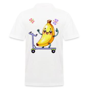 Drôle Drôle Fruit Banane Banane Enfants Enfant Bébé - Polo Homme - blanc - Dos - Kai (181cm)