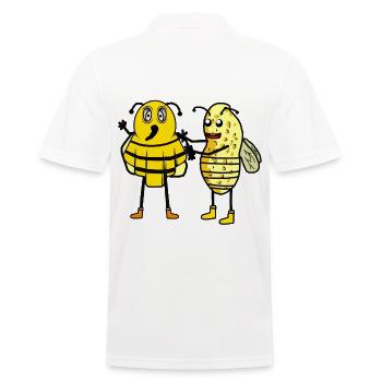 Insekt Insekten Kinder Kind Biene Bienen - Männer Poloshirt - Weiß - Hinten - Kai (181cm)