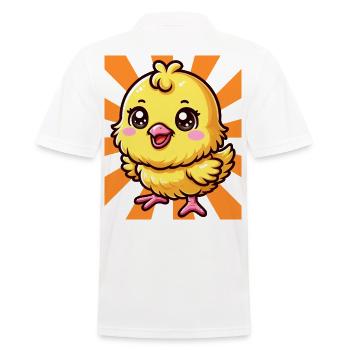 Poulet poussin Poulets Rétro des années 80 des années 90 - Polo Homme - blanc - Dos - Kai (181cm)