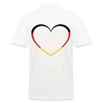 German Germany Heart Hearts Countries Country - Men's Polo Shirt - white - Back - Kai (181cm)