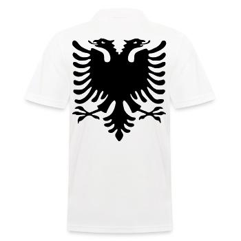 kosovo - Männer Poloshirt - Weiß - Hinten - Kai (181cm)