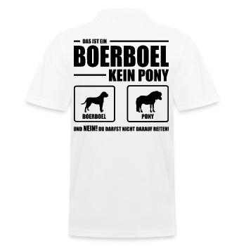 BOERBOEL kein Pony Wilsigns lustiger Hundespruch - Männer Poloshirt - Weiß - Hinten - Kai (181cm)