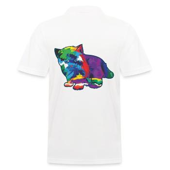Baby cat in bright colors Fantasy - Men's Polo Shirt - white - Back - Kai (181cm)