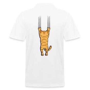 Chat avec des griffes - Polo Homme - blanc - Dos - Kai (181cm)