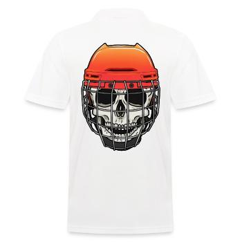 Eishockey Maske Sport Totenkopf - Männer Poloshirt - Weiß - Hinten - Kai (181cm)