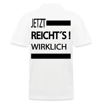 Sprüche Statement mit Spruch Mir reichts wirklich - Männer Poloshirt - Weiß - Hinten - Kai (181cm)