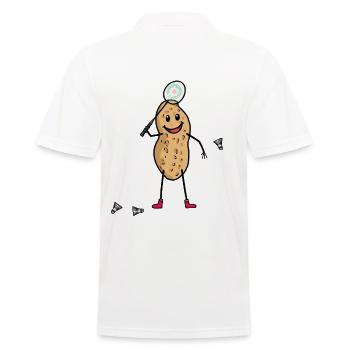 Tennis Match Tennis Player Tennis Match Peanut - Men's Polo Shirt - white - Back - Kai (181cm)