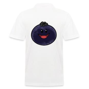 Bleuets Bleuets Végétalien Végétarien Berry Fruit - Polo Homme - blanc - Dos - Kai (181cm)