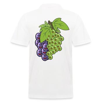 Weintrauben Trauben Obst Früchte Rebe Veganer - Männer Poloshirt - Weiß - Hinten - Kai (181cm)