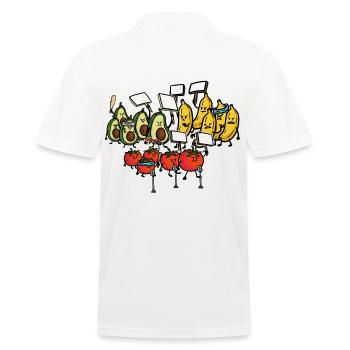 Gemüse Obst Protest Demonstration Randale Demo - Männer Poloshirt - Weiß - Hinten - Kai (181cm)