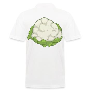 Blumenkohl Gemüse Speise Vegan - Männer Poloshirt - Weiß - Hinten - Kai (181cm)