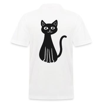 Chaton Miaou Chat Cadeau d’anniversaire Chats - Polo Homme - blanc - Dos - Kai (181cm)