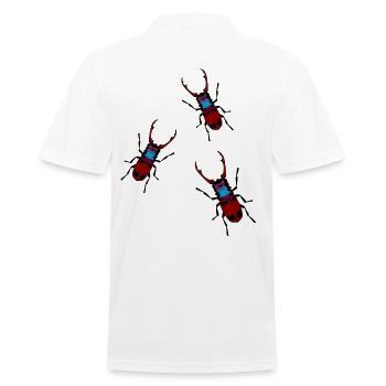 Insekten Hirschkäfer Insekt Geweih Waldtiere - Männer Poloshirt - Weiß - Hinten - Kai (181cm)