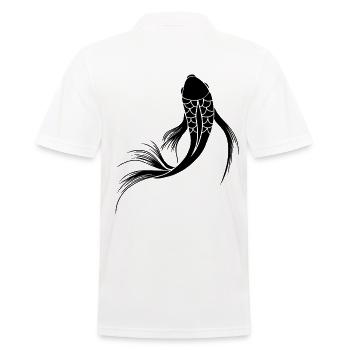 Fisch Fische Asien Japan Koi Karpfen Flossen - Männer Poloshirt - Weiß - Hinten - Kai (181cm)