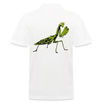 Insekt Insekten Gottesanbeterin Naturliebhaber - Männer Poloshirt - Weiß - Hinten - Kai (181cm)