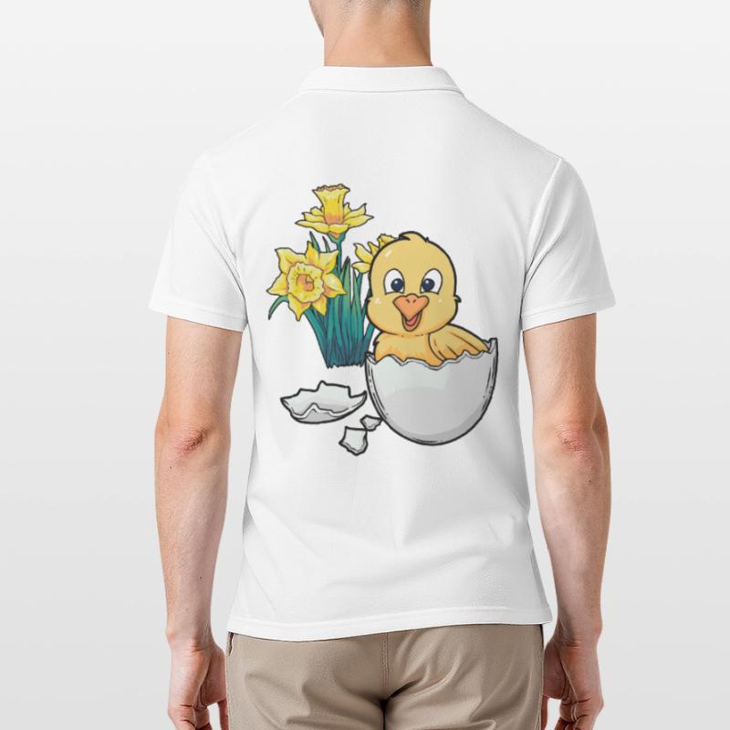 Joyeux Easter Chicks Easter Egg Kids Bébé Chick Egg Egg Polo Homme
