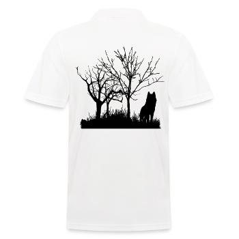 Wildnis Natur Wolf Wölfe Wildtiere Ökologie - Männer Poloshirt - Weiß - Hinten - Kai (181cm)