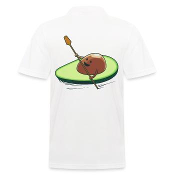 Kanu Avocado Rudern Boot Spaßig Lustig Fantasy - Männer Poloshirt - Weiß - Hinten - Kai (181cm)