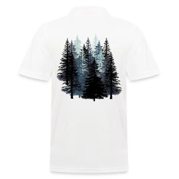 Forêt Noir et blanc Bois Durabilité Environnement Nature - Polo Homme - blanc - Dos - Kai (181cm)
