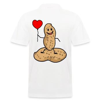 happy Erdnuss Liebe Valentin Traummann Casanova - Männer Poloshirt - Weiß - Hinten - Kai (181cm)