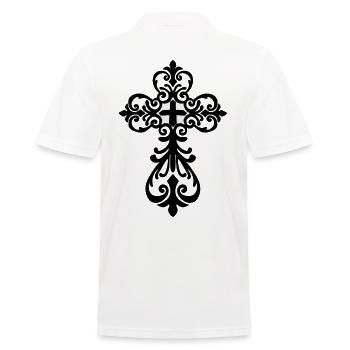 Cross Jesus Church God Vatican Pope - Men's Polo Shirt - white - Back - Kai (181cm)