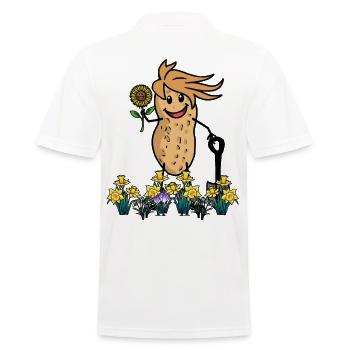 Jardinier d’arachide Fleurs de jardinage - Polo Homme - blanc - Dos - Kai (181cm)