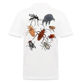 Ungeziefer Schädlinge Insekt Haustiere Ungeziefer - Männer Poloshirt - Weiß - Hinten - Kai (181cm)