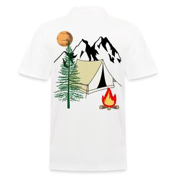 Trecking Zelten Sommer Sommerurlaub Ferien Natur - Männer Poloshirt - Weiß - Hinten - Kai (181cm)