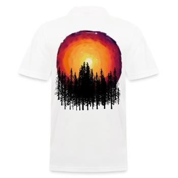 Forêt Nature Flore Botanique Coucher de soleil Arbres - Polo Homme - blanc - Dos - Kai (181cm)