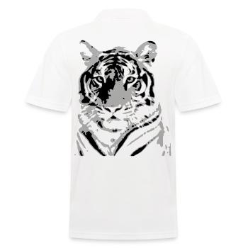 2reborn animal tigre lion Lion chat chat gris - Polo Homme - blanc - Dos - Kai (181cm)