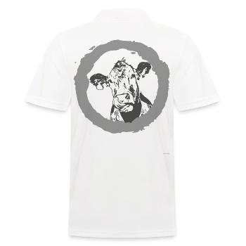 2reborn Blue Tier Animal Cowanimal Moviestar 006 - Männer Poloshirt - Weiß - Hinten - Kai (181cm)