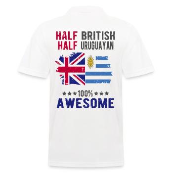 Halb Brite Halb Uruguayer - Männer Poloshirt - Weiß - Hinten - Kai (181cm)
