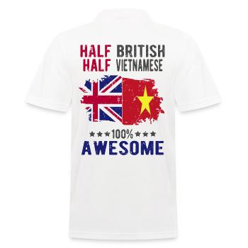 Halb Brite Halb Vietnamese - Männer Poloshirt - Weiß - Hinten - Kai (181cm)