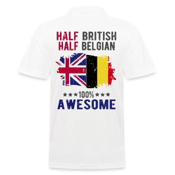 Moitié britannique moitié belge - Polo Homme - blanc - Dos - Kai (181cm)