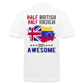 Halb Brite Halb Venezolaner - Männer Poloshirt - Weiß - Hinten - Kai (181cm)