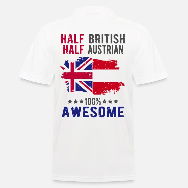 Half British Half Austrian - Men's Polo Shirt - white