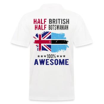 Half British Half Batswana - Men's Polo Shirt - white - Back - Kai (181cm)