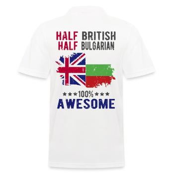 Moitié britannique moitié bulgare - Polo Homme - blanc - Dos - Kai (181cm)
