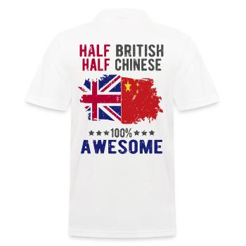 Moitié britannique moitié chinois - Polo Homme - blanc - Dos - Kai (181cm)