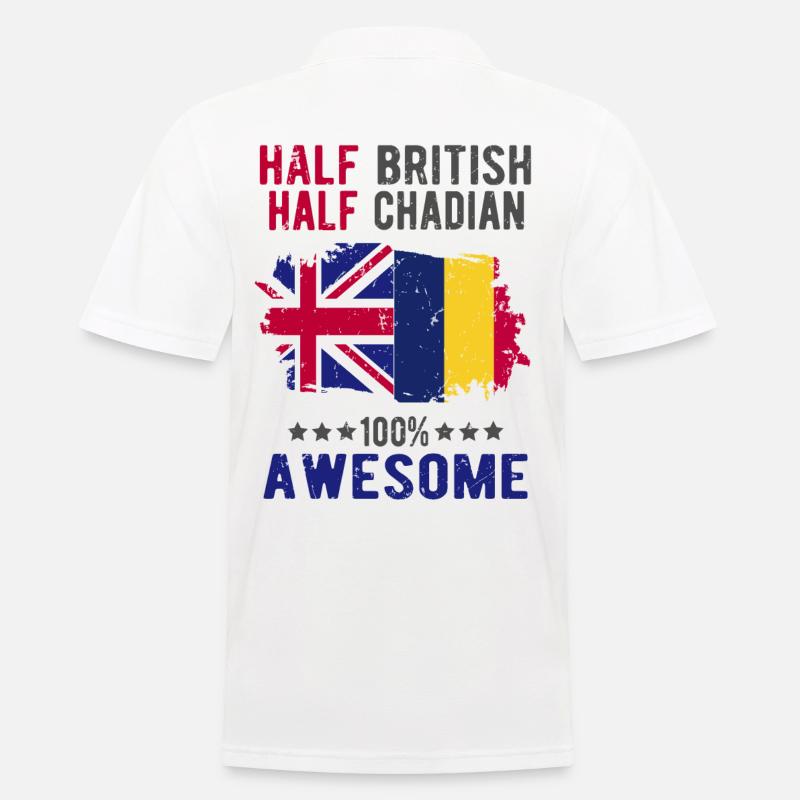 Half British Half Chader - Men's Polo Shirt - white