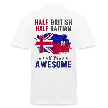 Halb Brite Halb Haitianer - Männer Poloshirt - Weiß - Hinten - Kai (181cm)
