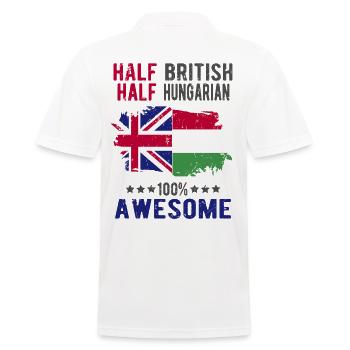 Moitié britannique moitié hongroise - Polo Homme - blanc - Dos - Kai (181cm)